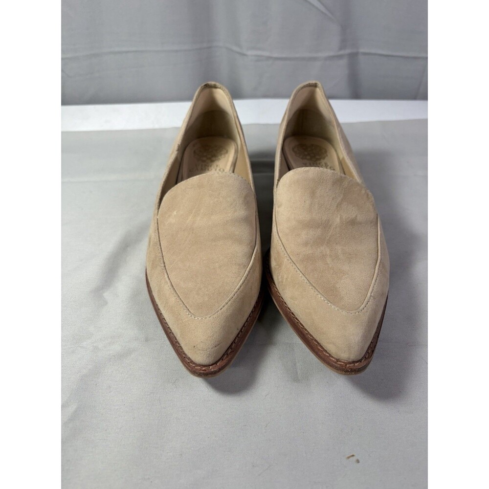 Vince Camuto Women’s Beige Suede Pointed Toe Slip-On Loafer Flats 8.5